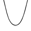 Thumbnail Image 1 of Men's 3.0mm Wheat Chain Necklace in Solid Stainless Steel  with Black IP - 22"