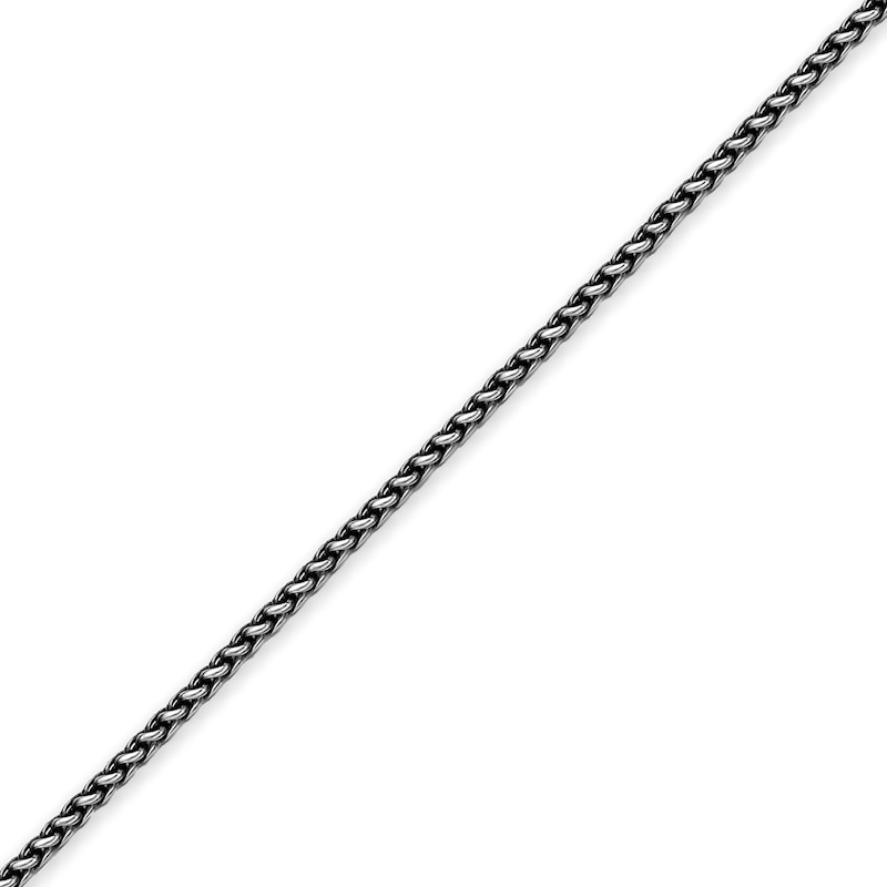 Main Image 2 of Men's 3.0mm Antique-Finish Wheat Chain Necklace in Solid Stainless Steel  - 22"