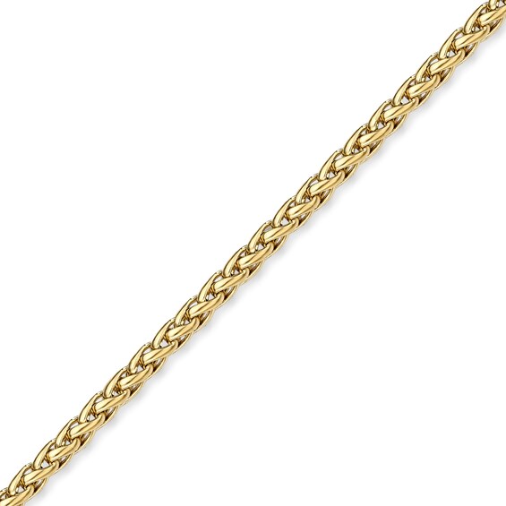 Men's 3.0mm Wheat Chain Necklace in Solid Stainless Steel with Yellow IP - 22"