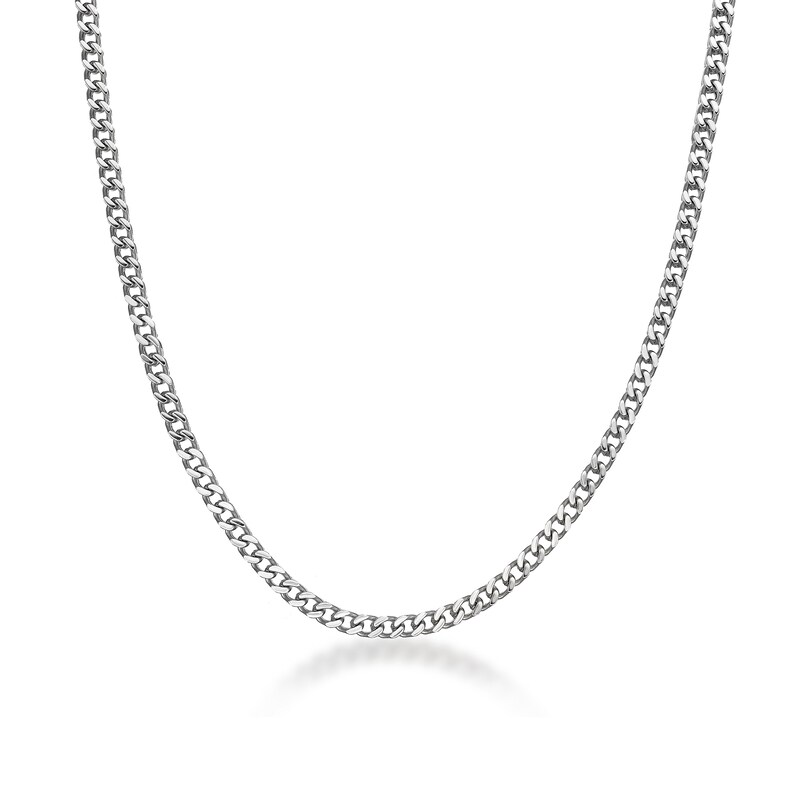 Main Image 1 of Men's 4.0mm Foxtail Chain Necklace in Solid Stainless Steel  - 22"