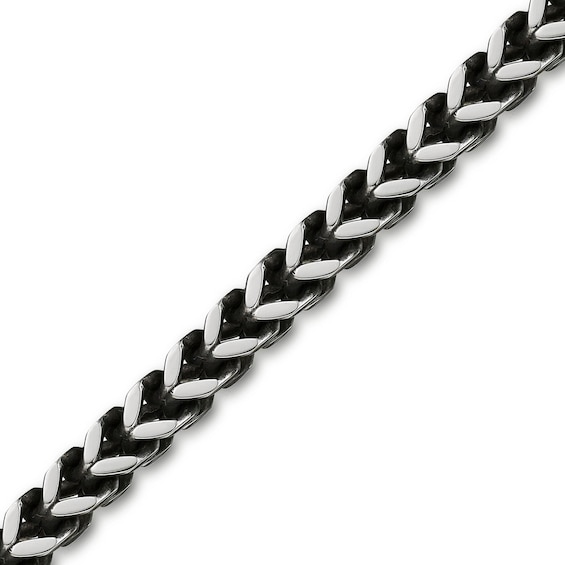 5.0mm Antique-Finish Foxtail Chain Bracelet in Solid Stainless Steel - 9.0"