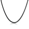 Thumbnail Image 1 of Men's 4.0mm Satin-Finish Foxtail Chain Necklace in Solid Stainless Steel  with Black IP - 24"