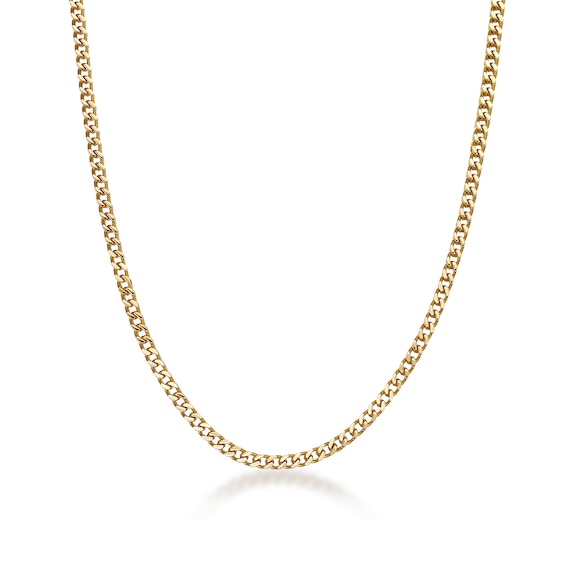 Men's 4.0mm Foxtail Chain Necklace in Solid Stainless Steel with Yellow IP - 22"