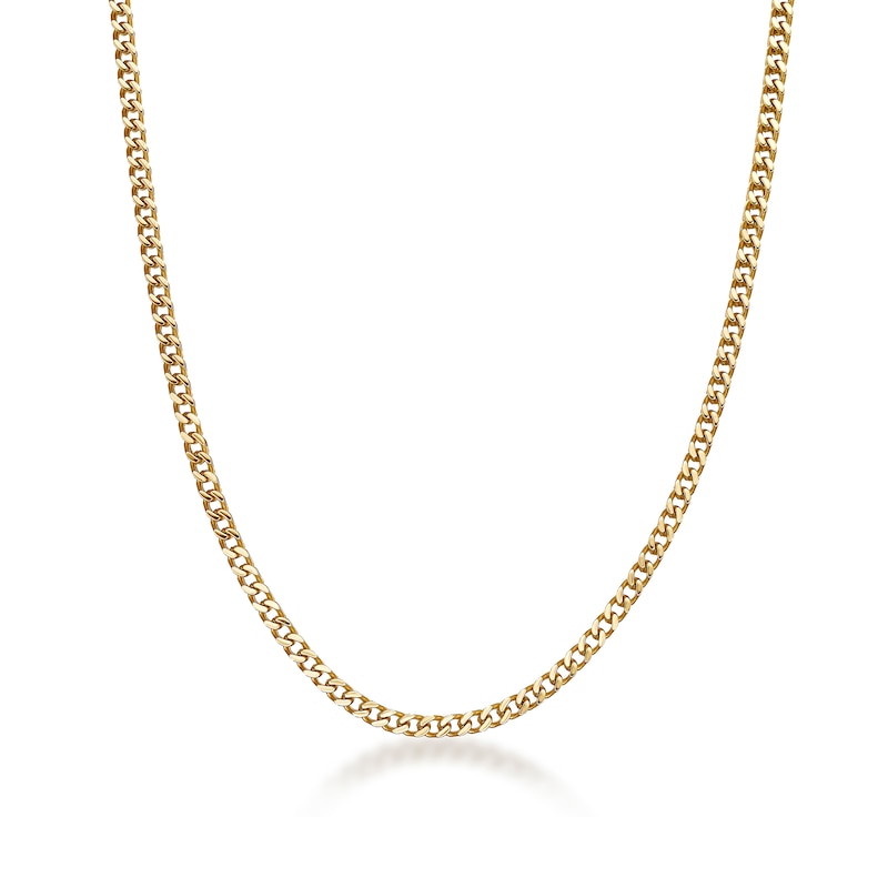 Main Image 1 of Men's 4.0mm Foxtail Chain Necklace in Solid Stainless Steel  with Yellow IP - 22"