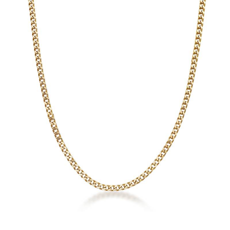 Men's 4.0mm Foxtail Chain Necklace in Solid Stainless Steel  with Yellow IP - 22"