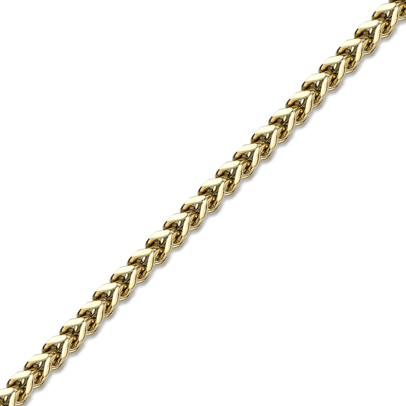 Main Image 2 of Men's 4.0mm Foxtail Chain Necklace in Solid Stainless Steel  with Yellow IP - 22"