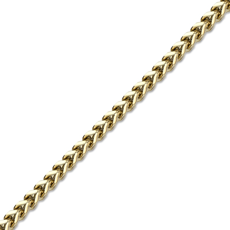 Men's 4.0mm Foxtail Chain Necklace in Solid Stainless Steel  with Yellow IP - 22"