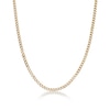 Thumbnail Image 1 of Men's 4.0mm Foxtail Chain Necklace in Solid Stainless Steel  with Yellow IP - 24&quot;
