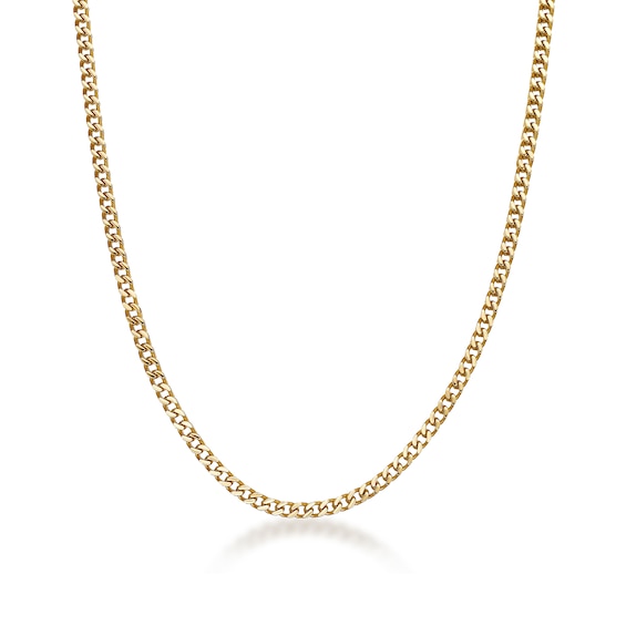 Men's 4.0mm Foxtail Chain Necklace in Solid Stainless Steel with Yellow IP - 24"