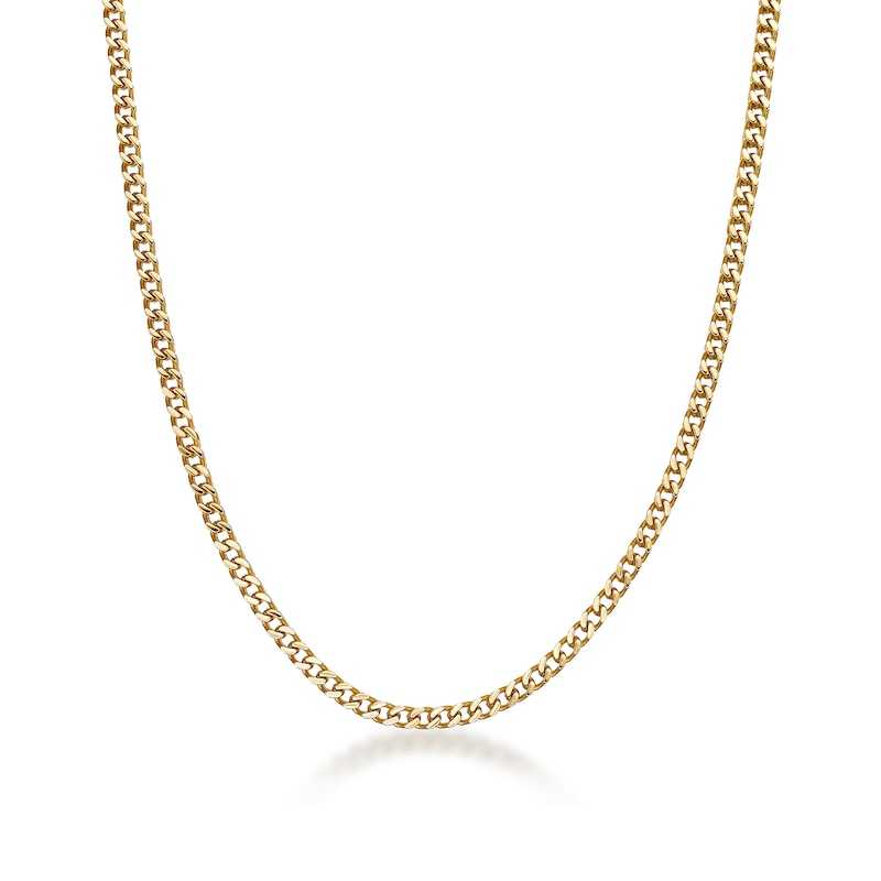 Main Image 1 of Men's 4.0mm Foxtail Chain Necklace in Solid Stainless Steel  with Yellow IP - 24&quot;