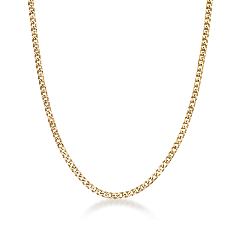 Men's 4.0mm Foxtail Chain Necklace in Solid Stainless Steel  with Yellow IP - 24"