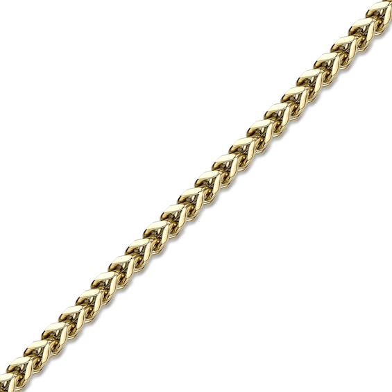 Men's 4.0mm Foxtail Chain Necklace in Solid Stainless Steel with Yellow IP - 24"