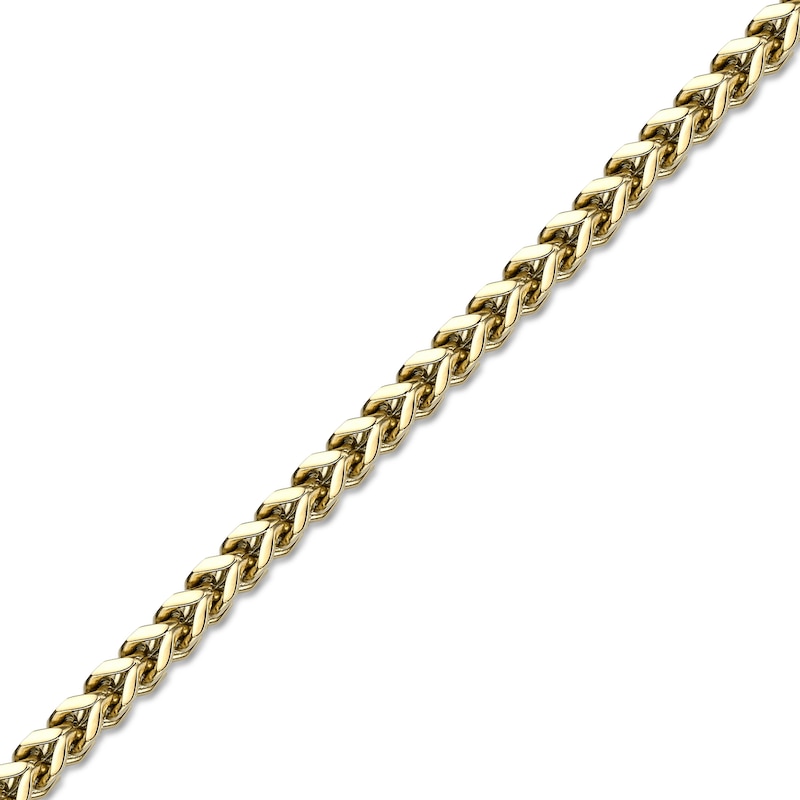 Main Image 2 of Men's 4.0mm Foxtail Chain Necklace in Solid Stainless Steel  with Yellow IP - 24&quot;