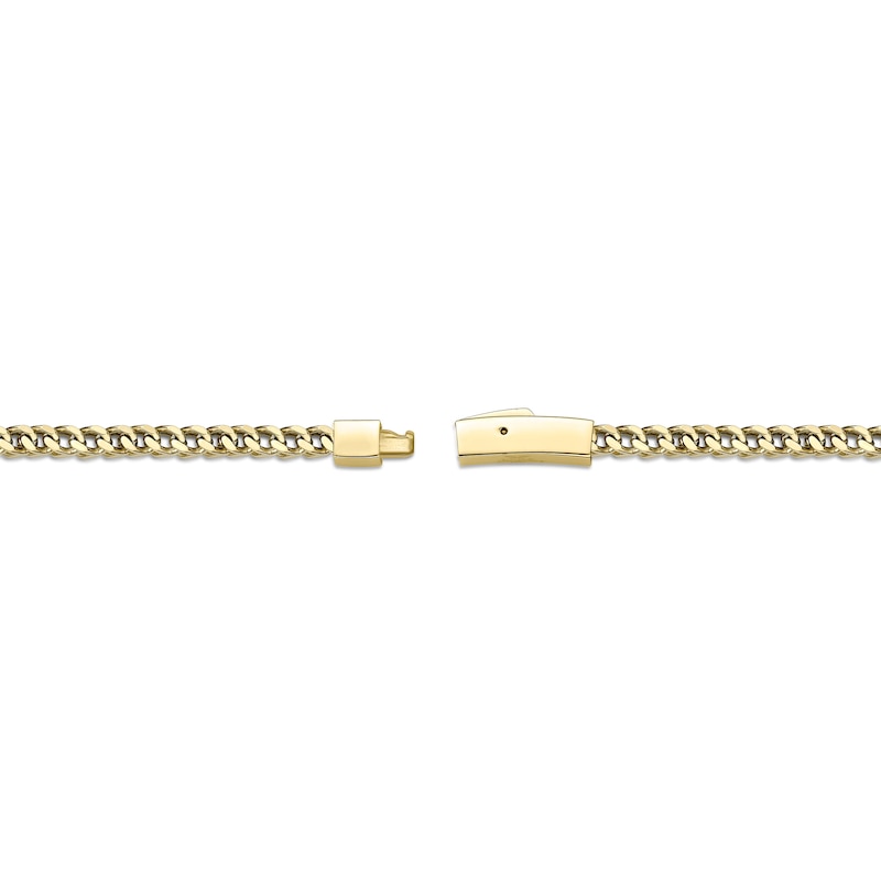 Main Image 3 of Men's 4.0mm Foxtail Chain Necklace in Solid Stainless Steel  with Yellow IP - 24&quot;