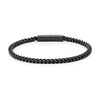 Thumbnail Image 1 of Men's 4.0mm Satin-Finish Foxtail Chain Bracelet in Solid Stainless Steel  with Black IP - 9.0"