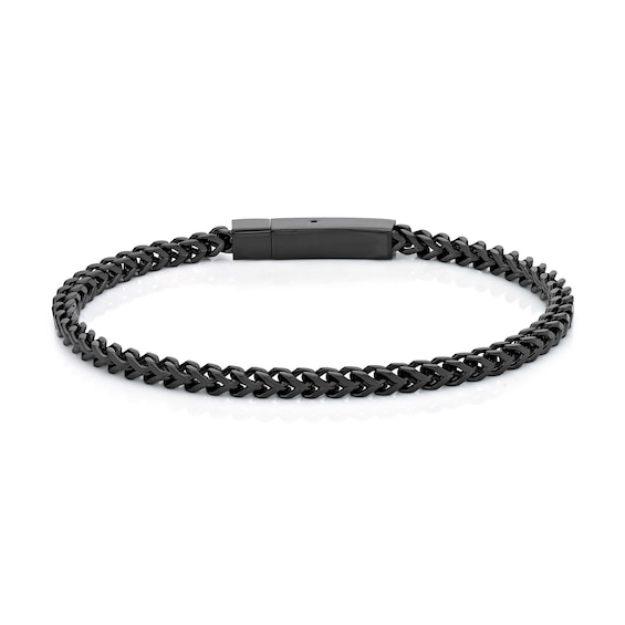 Men's 4.0mm Satin-Finish Foxtail Chain Bracelet in Solid Stainless ...