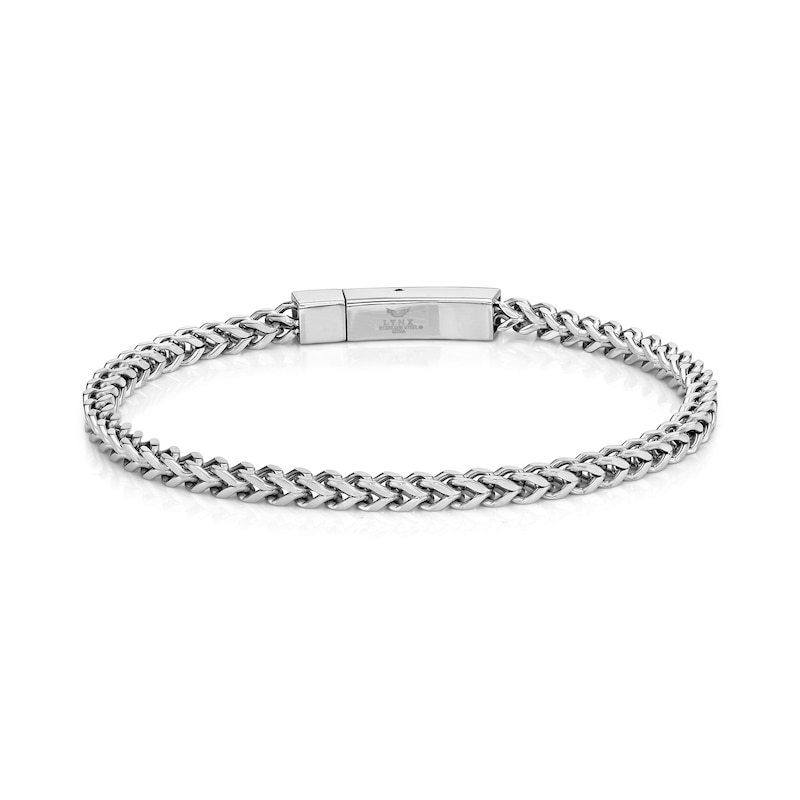 Men's 4.0mm Solid Foxtail Chain Bracelet in Stainless Steel - 9.0