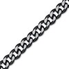Thumbnail Image 2 of Men's 11.0mm Multi-Finish Curb Chain Necklace in Solid Stainless Steel  and Black IP - 24"