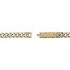 Thumbnail Image 3 of Men's 11.0mm Multi-Finish Curb Chain Necklace in Solid Stainless Steel  and Yellow IP - 30"