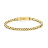 Thumbnail Image 1 of Men's 4.0mm Foxtail Chain Bracelet in Solid Stainless Steel  with Yellow IP - 9.0"