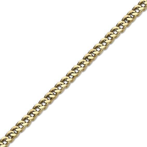 4.0mm Foxtail Chain Bracelet in Solid Stainless Steel with Yellow IP - 9.0"