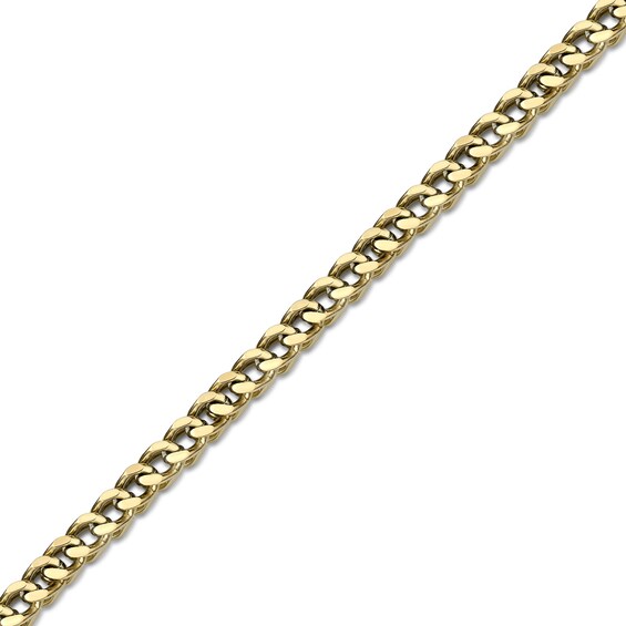 Men's 4.0mm Foxtail Chain Bracelet in Solid Stainless Steel with Yellow IP - 9.0"