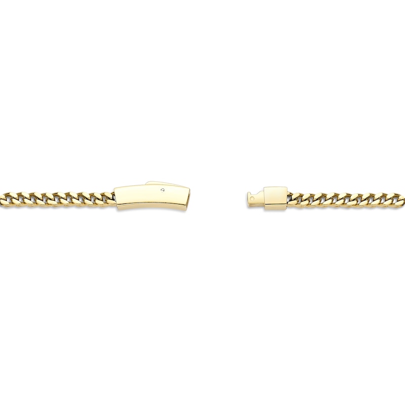 Main Image 3 of Men's 4.0mm Foxtail Chain Bracelet in Solid Stainless Steel  with Yellow IP - 9.0"