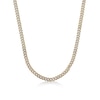 Thumbnail Image 1 of Men's 8.0mm Multi-Finish Curb Chain Necklace in Solid Stainless Steel  and Yellow IP - 20&quot;