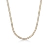 Thumbnail Image 0 of Men's 8.0mm Multi-Finish Curb Chain Necklace in Solid Stainless Steel  and Yellow IP - 20"