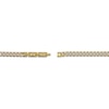 Thumbnail Image 2 of Men's 8.0mm Multi-Finish Curb Chain Necklace in Solid Stainless Steel  and Yellow IP - 20"