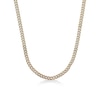 Thumbnail Image 1 of Men's 8.0mm Multi-Finish Curb Chain Necklace in Solid Stainless Steel  and Yellow IP - 22"