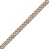 Thumbnail Image 2 of Men's 8.0mm Multi-Finish Curb Chain Necklace in Solid Stainless Steel  and Yellow IP - 22"