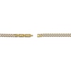 Thumbnail Image 3 of Men's 8.0mm Multi-Finish Curb Chain Necklace in Solid Stainless Steel  and Yellow IP - 22"