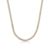 Thumbnail Image 1 of Men's 8.0mm Multi-Finish Curb Chain Necklace in Solid Stainless Steel  and Yellow IP - 24"