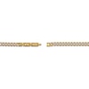Thumbnail Image 3 of Men's 8.0mm Multi-Finish Curb Chain Necklace in Solid Stainless Steel  and Yellow IP - 24"