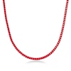 Thumbnail Image 0 of Men's 5.0mm Franco Chain Necklace in Solid Stainless Steel  with Red Acrylic - 22"