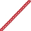 Thumbnail Image 1 of Men's 5.0mm Franco Chain Necklace in Solid Stainless Steel  with Red Acrylic - 22"