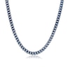 Thumbnail Image 1 of Men's 8.0mm Curb Chain Necklace in Solid Stainless Steel  and Gunmetal Grey IP - 20"