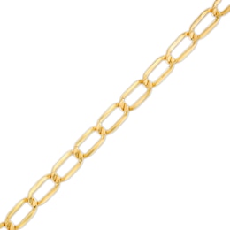 6.4mm Open Oval-Shaped Hollow Curb Chain Bracelet in 14K Gold - 7.5&quot;