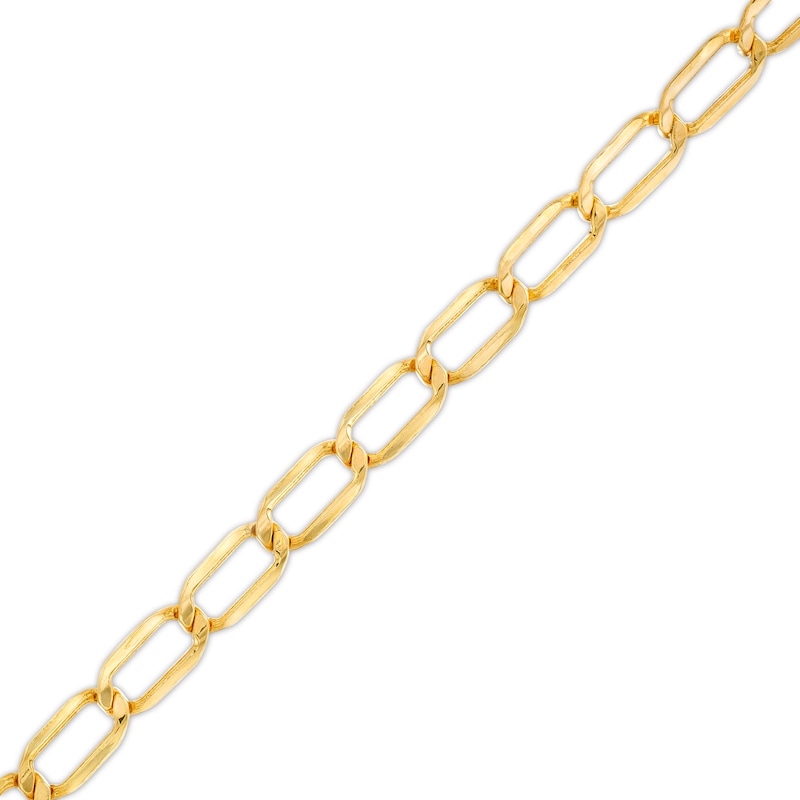 6.4mm Open Oval-Shaped Curb Chain Bracelet in Hollow 14K Gold - 7.5"