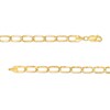 Thumbnail Image 2 of 6.4mm Open Oval-Shaped Curb Chain Bracelet in Hollow 14K Gold - 7.5"