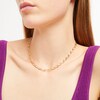Thumbnail Image 2 of 5.4mm Open Oval-Shaped Curb Chain Necklace in Hollow 14K Gold - 16"