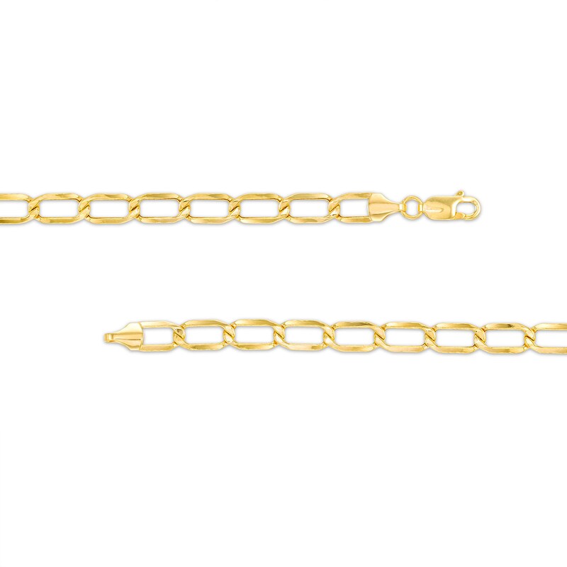 Main Image 3 of 5.4mm Open Oval-Shaped Curb Chain Necklace in Hollow 14K Gold - 16"