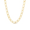 Thumbnail Image 1 of 5.4mm Open Oval-Shaped Curb Chain Necklace in Hollow 14K Gold - 20"