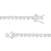 Thumbnail Image 3 of 1/10 CT. T.W. Diamond Beaded Hearts Link Line Bracelet in Sterling Silver - 7.25"