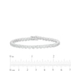 Thumbnail Image 4 of 1/10 CT. T.W. Diamond Beaded Hearts Link Line Bracelet in Sterling Silver - 7.25"