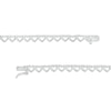 Thumbnail Image 3 of 1/10 CT. T.W. Black and White Diamond Beaded Graduated Alternating Hearts Necklace in Sterling Silver and Black Resin