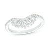 Thumbnail Image 1 of 1/2 CT. T.W. Marquise and Round Diamond Alternating Crown Contour Anniversary Band in 14K White Gold
