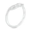 Thumbnail Image 3 of 1/2 CT. T.W. Marquise and Round Diamond Alternating Crown Contour Anniversary Band in 14K White Gold