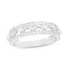 Thumbnail Image 1 of 1 CT. T.W. Sideways Marquise and Round Diamond Triple Row Anniversary Band in 14K White Gold